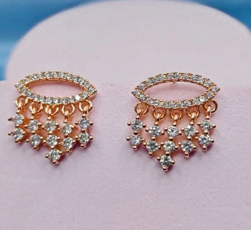 Ad rose gold plated earring