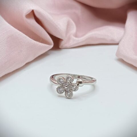Silver alloy adjustable ring