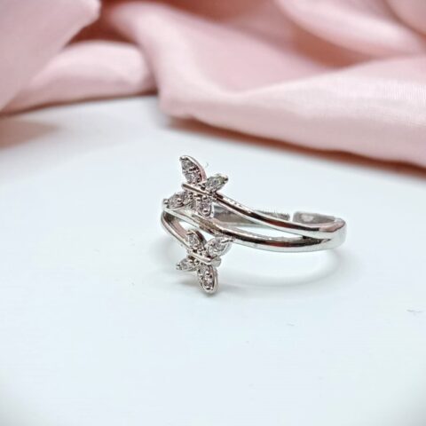 Silver alloy adjustable ring