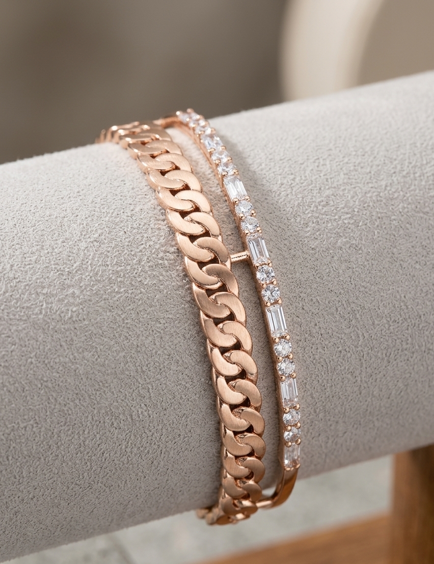 ROSE GOLD AD OPENABLE BRACELET - Image 2