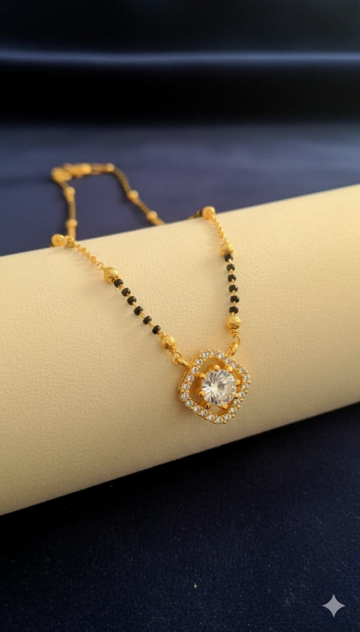 GOLD PLATED SHORT MANGALSUTRA