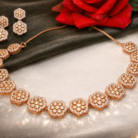 NEW PREAMIUM QUALITY AD NECKLACE WITH EARRING
