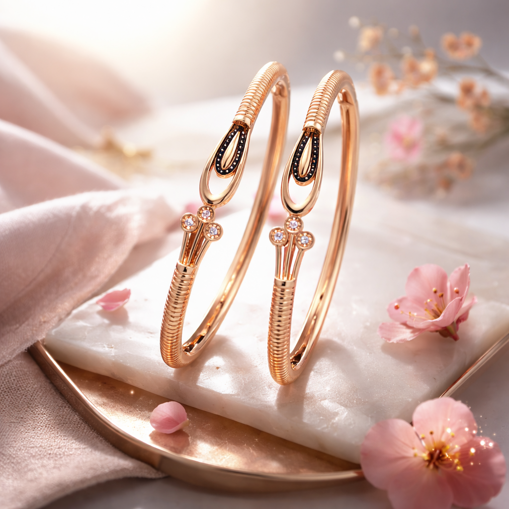 Gold plated ad bangle