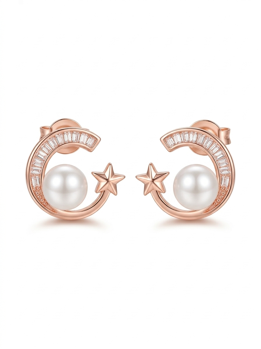 NEW PREAMIUM ANTITARNISH ROSE GOLD AD EARRING - Image 2