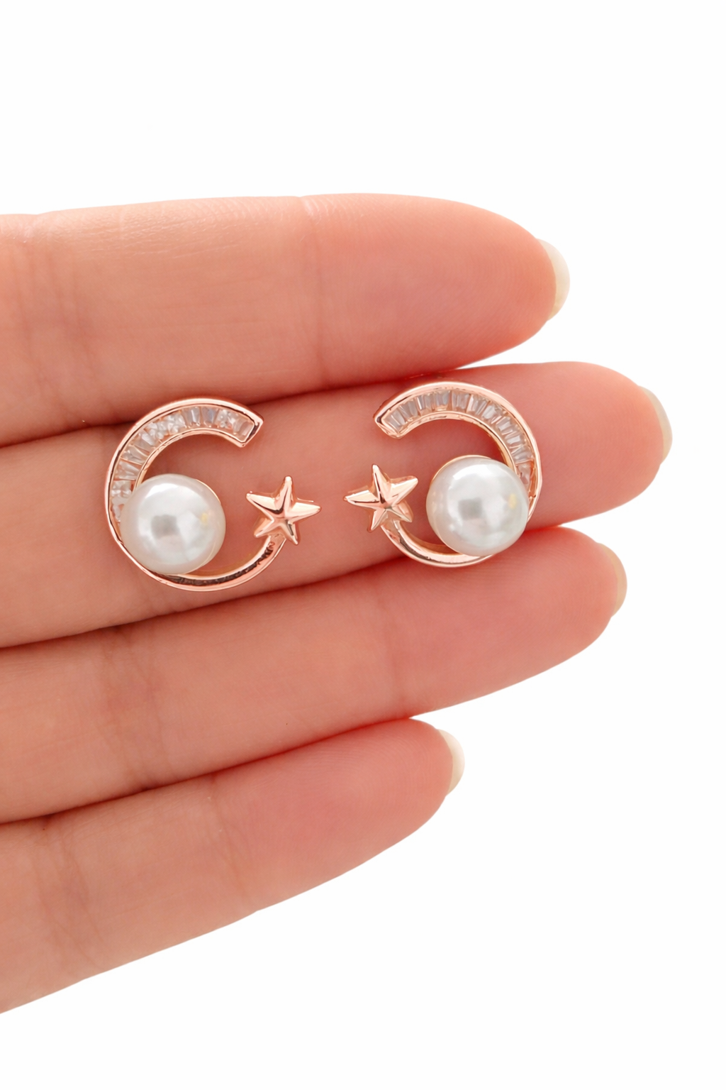 NEW PREAMIUM ANTITARNISH ROSE GOLD AD EARRING