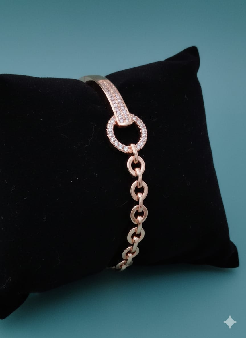 Gold plated openable bracelet