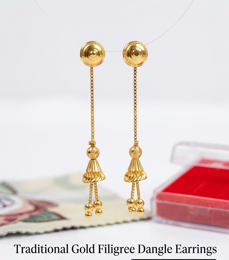 18k Gold Plated Dangel Earring