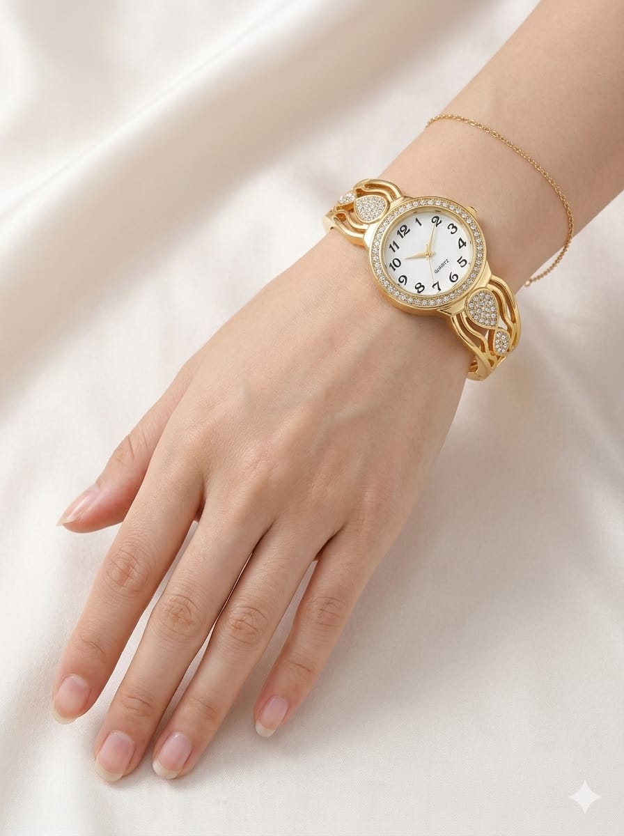 Ad gold plated designer watch - Image 2