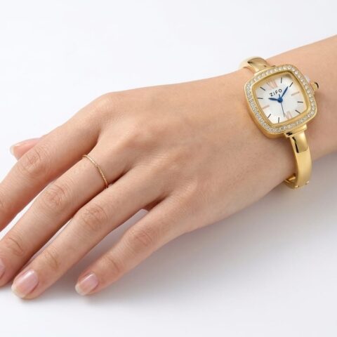 Ad gold plated designer watch