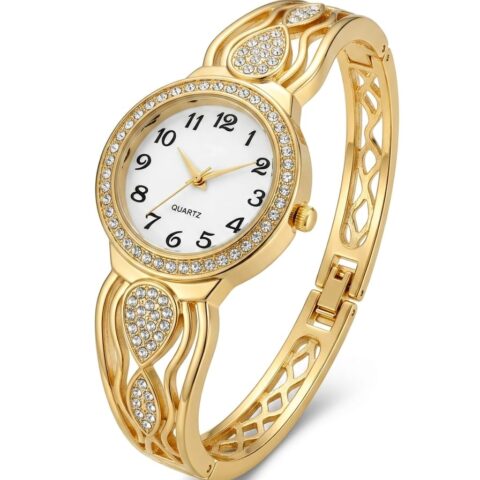 Ad gold plated designer watch