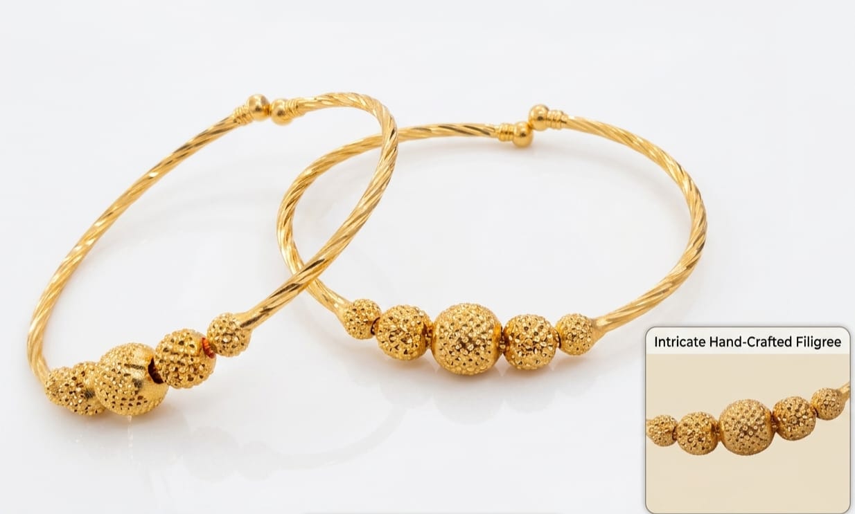Gold Plated Adjustable Bangles