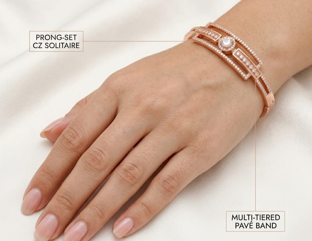 Gold Plated Openable Bracelet - Image 2
