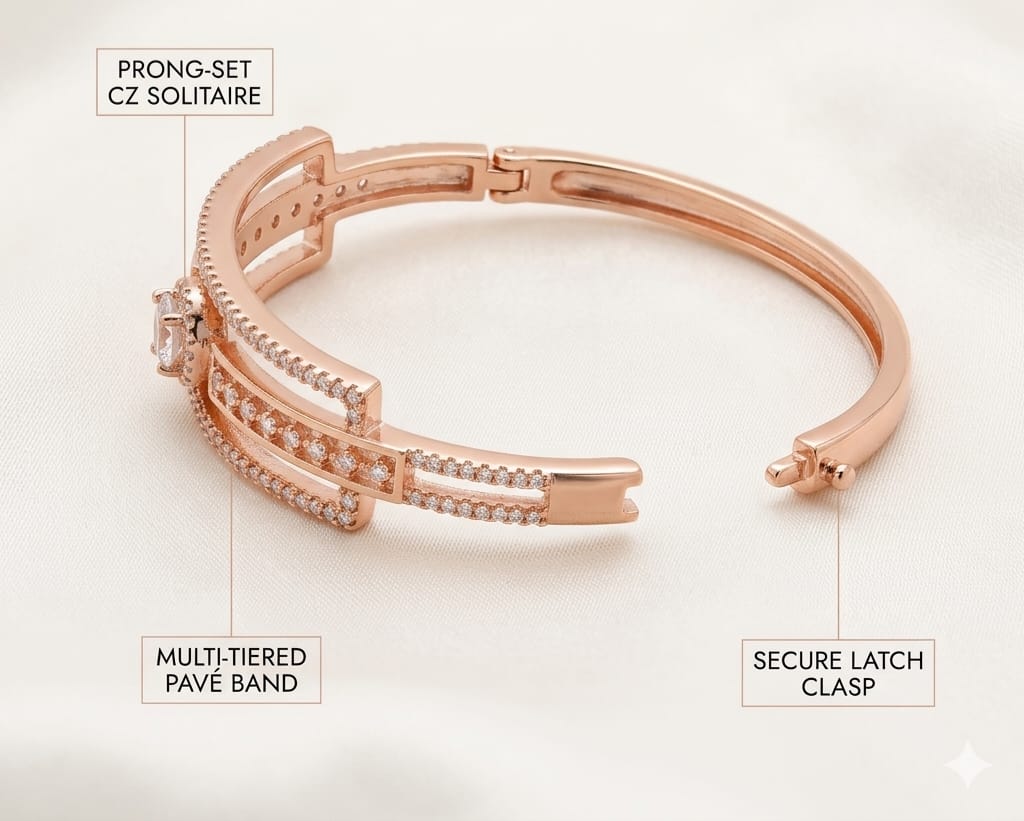 Gold Plated Openable Bracelet - Image 3