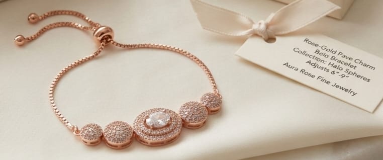 Gold Plated Adjustable Bracelet With Chain