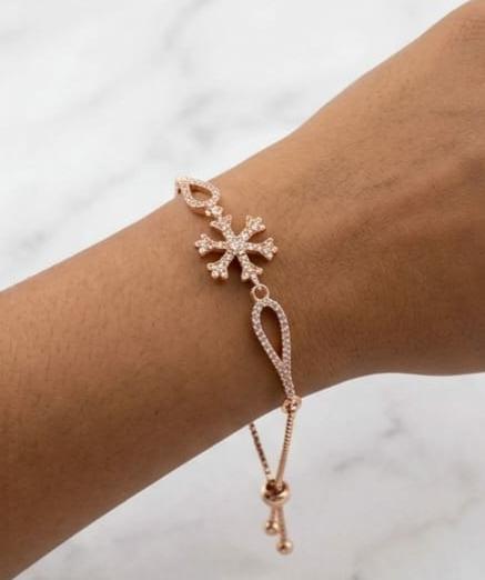 Gold Plated Adjustable Bracelet With Chain - Image 2
