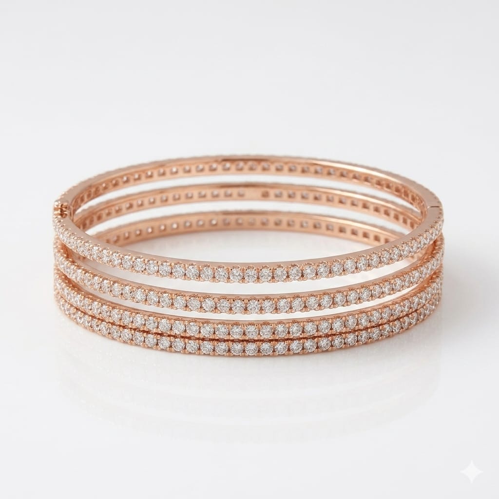 AD GOLD PALTED 4 SET BANGLES