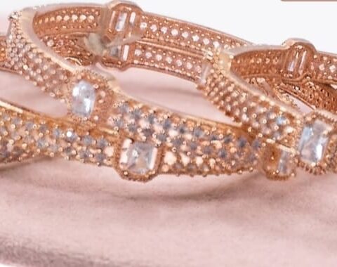 AD ROSE GOLD PLATED SET4 BANGLES