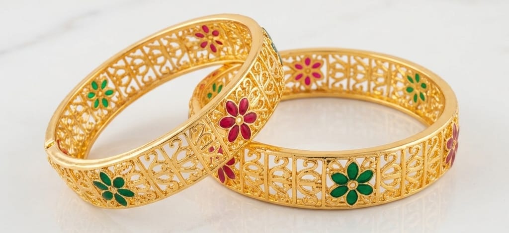 DESIGNER GOLD PLATED BANGLES