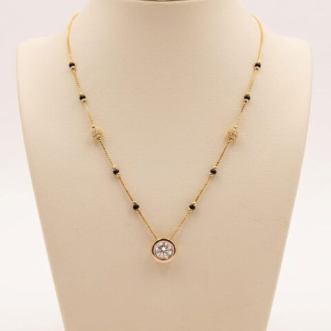 GOLD PLATED SHORT MANGALSUTRA