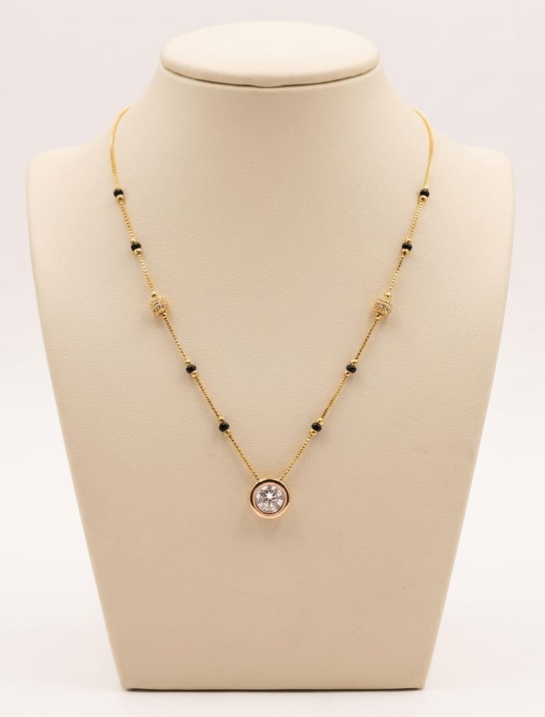 GOLD PLATED SHORT MANGALSUTRA