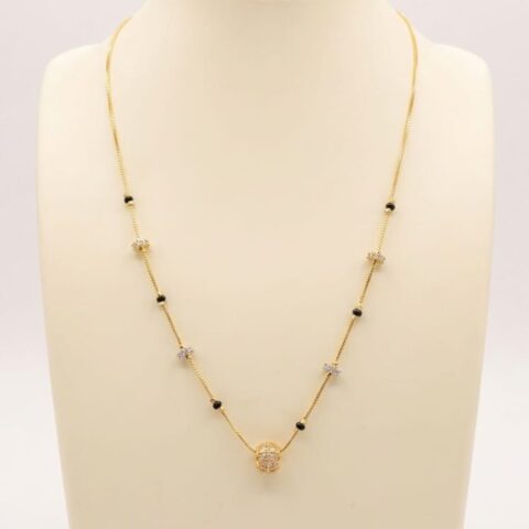 GOLD PLATED SHORT MANGALSUTRA