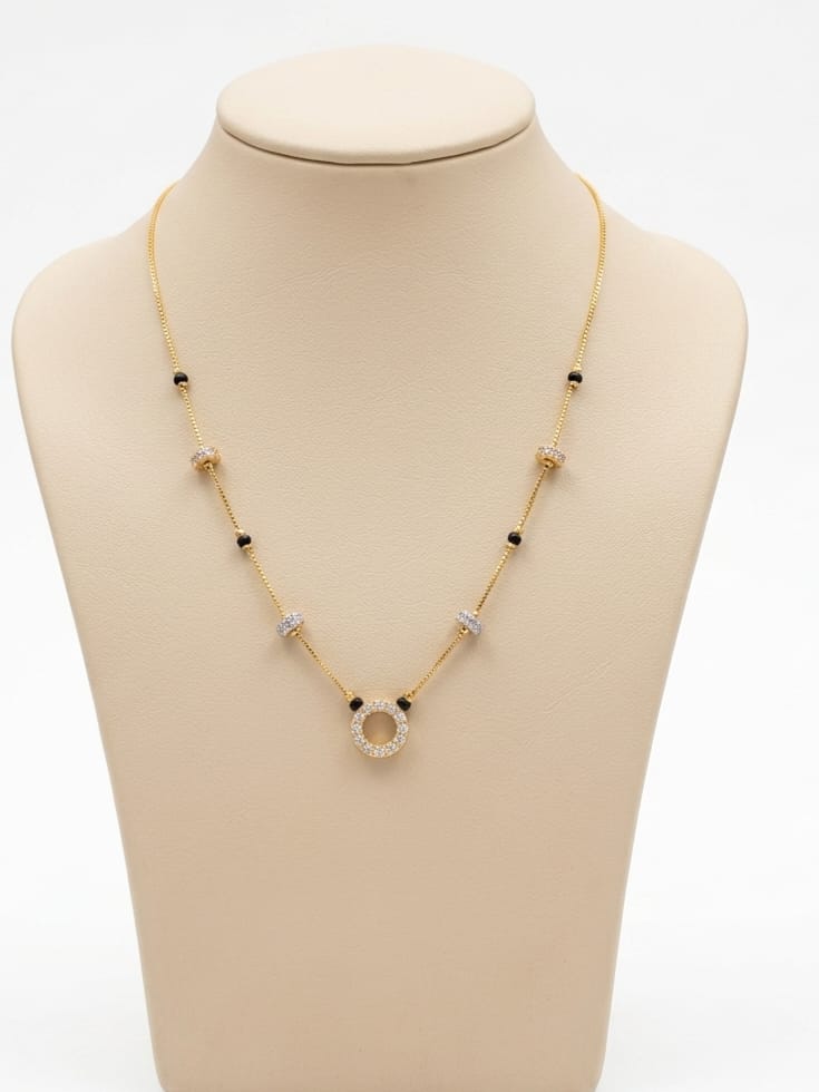 GOLD PLATED SHORT MANGALSUTRA