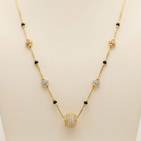 GOLD PLATED SHORT MANGALSUTRA