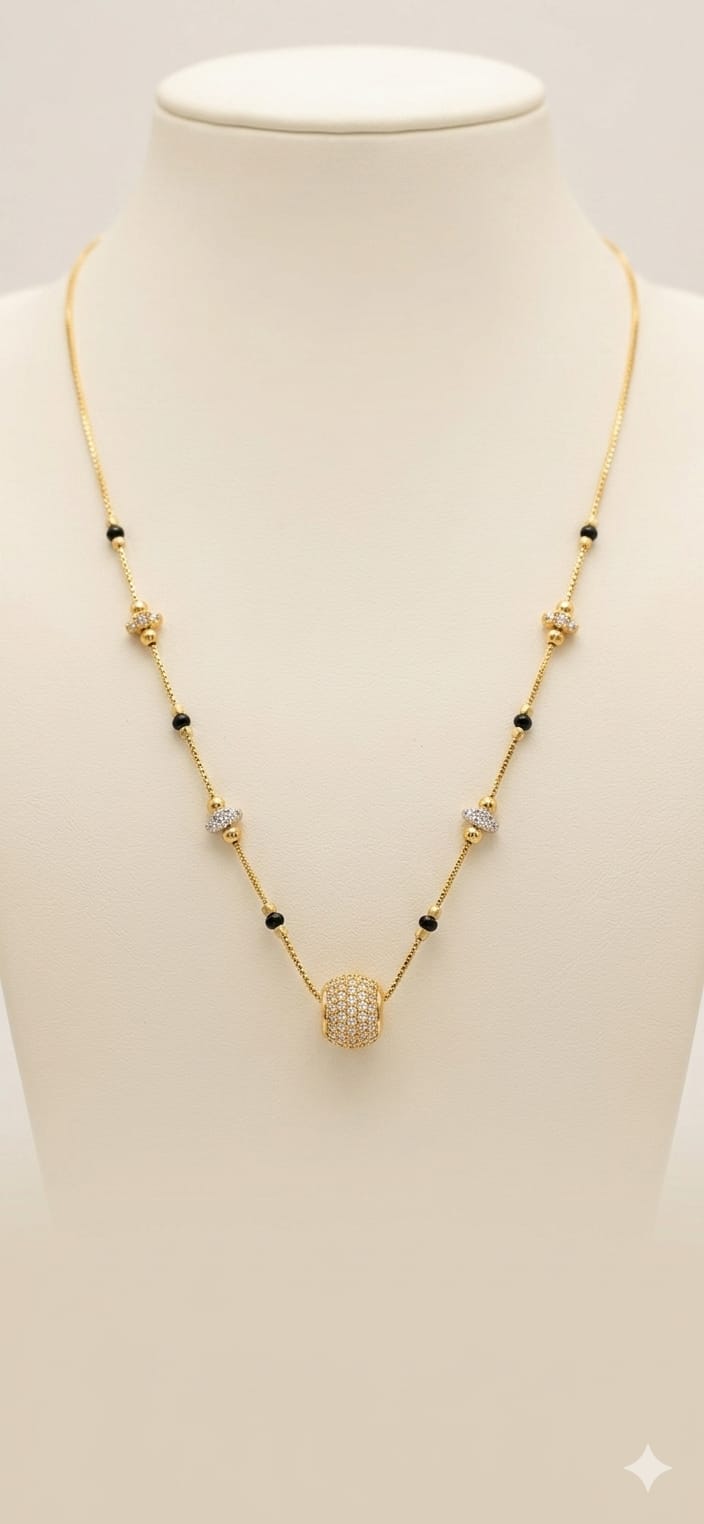 GOLD PLATED SHORT MANGALSUTRA