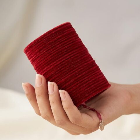 RED VELVET METAL 3DARJAN SET BANGLES
