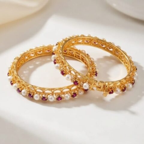MOTI HIGH GOLD BANGLES