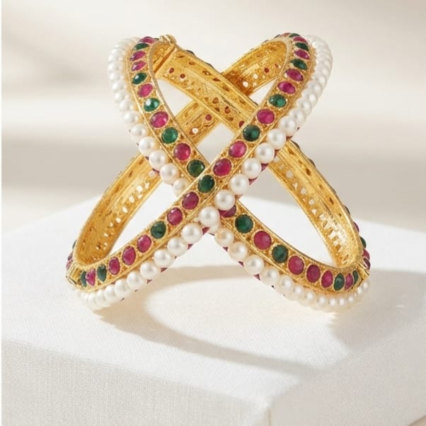 KALYANI MOTI HIGH GOLD BANGLES