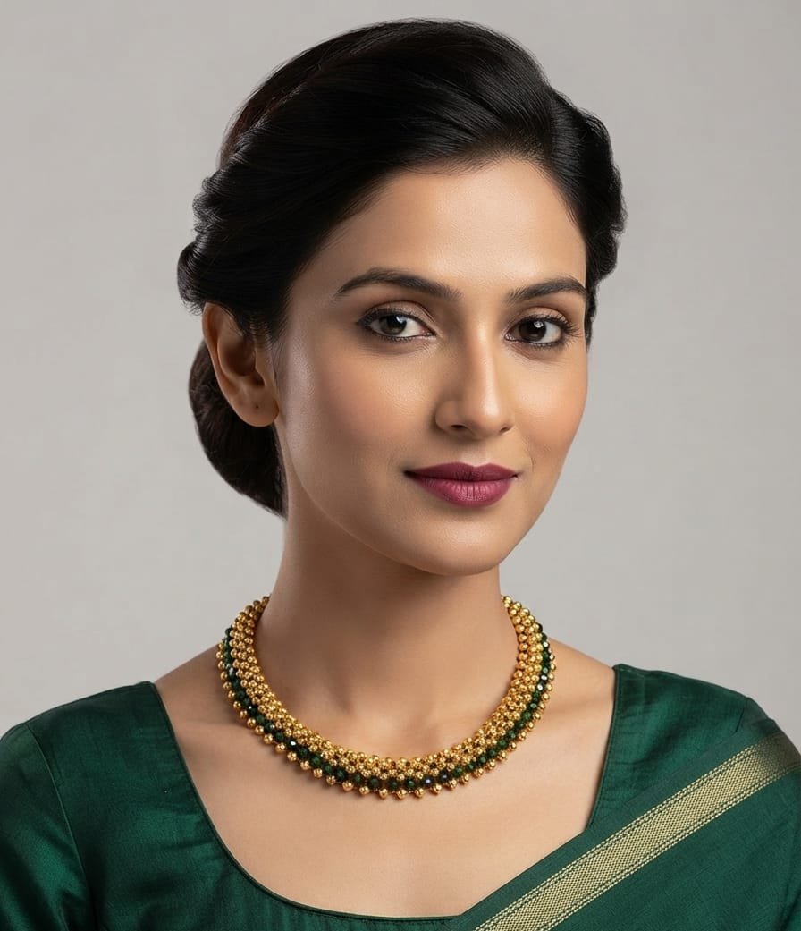 MAHARASHTRIAN KOLHAPURI THUSHI NECKLACE - Image 2