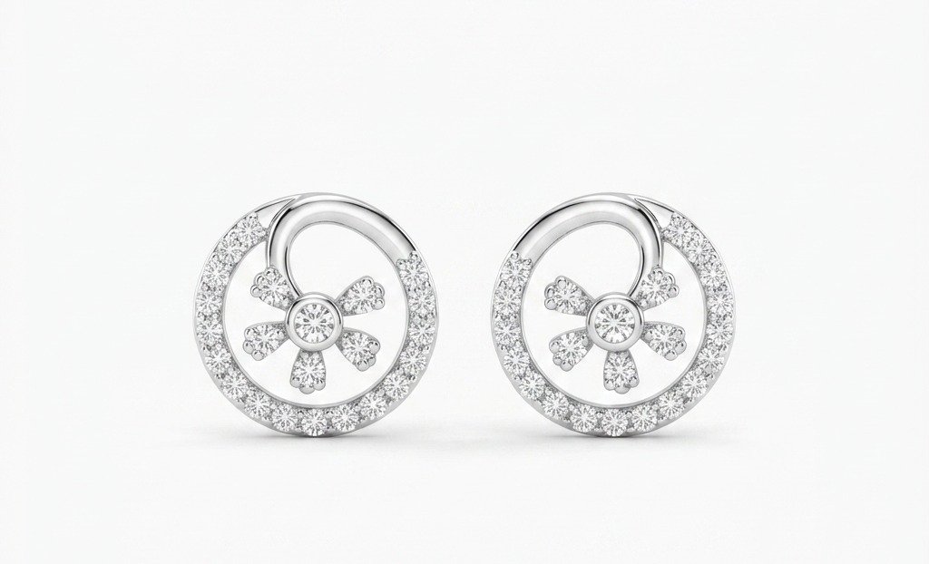 SILVER COLOR AD EARRING