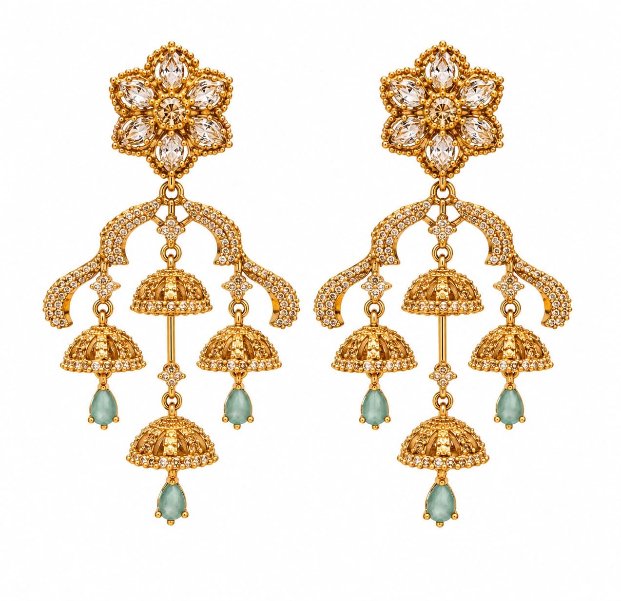 SOUTH INDIAN GOLDPLATED EARRING